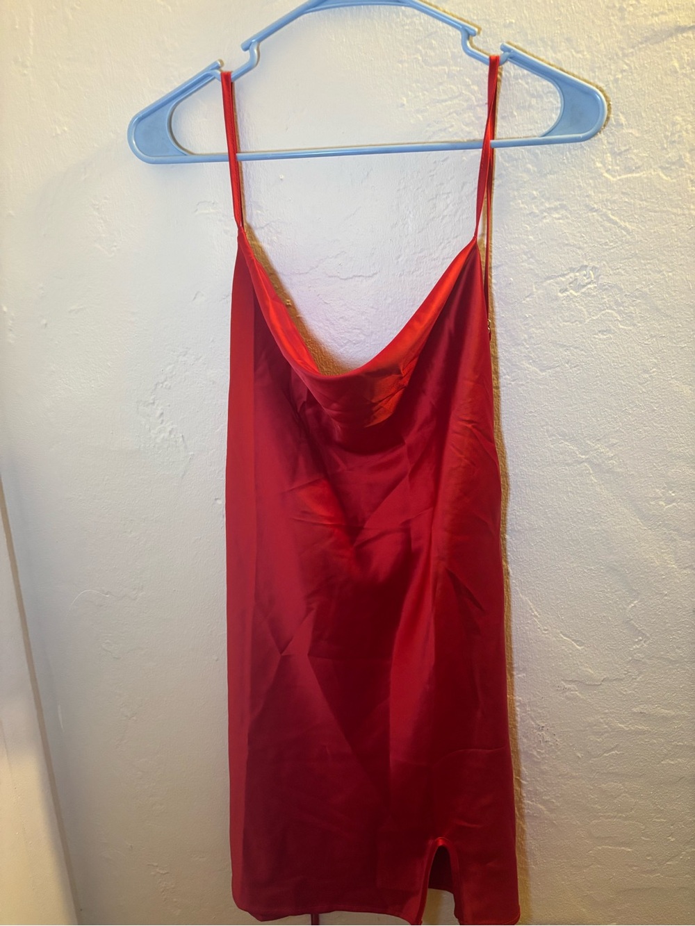 Red Satin Slip Dress - Women's Intimates